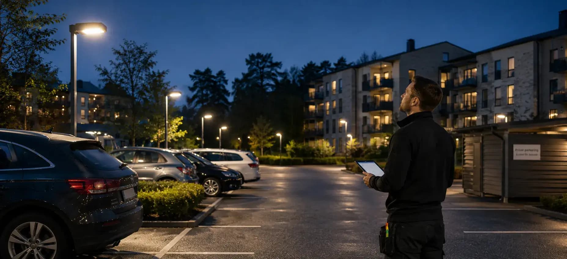 Belysning garage och parkering